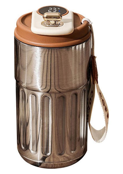 LED Sıcaklık Göstergeli Çelik Termos