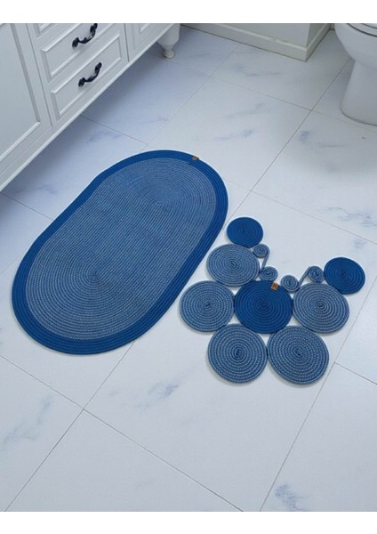 Banyo Paspas Seti 2'li Oval Model (60X100 ve 51X60 Cm) | Modern Tarz Hasır Görünümlü fırsatları