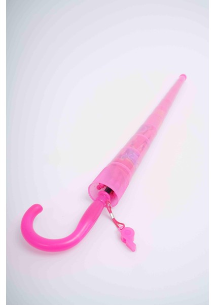 Pembe Pvc Kılıflı Otomatik Mekanizmalı Bardak ve Düdüklü Şemsiye