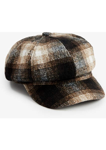 Ekoseli Kasket Şapka