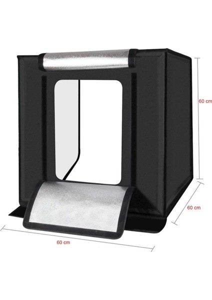 Puluz 60X60CM Profesyonel Stüdyo LED Işıklı Ürün Fotoğraf Çekim Çadırı fiyatları
