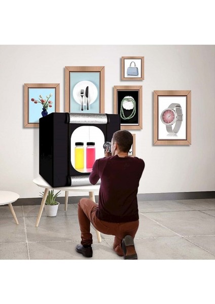 Puluz 60X60CM Profesyonel Stüdyo LED Işıklı Ürün Fotoğraf Çekim Çadırı modelleri
