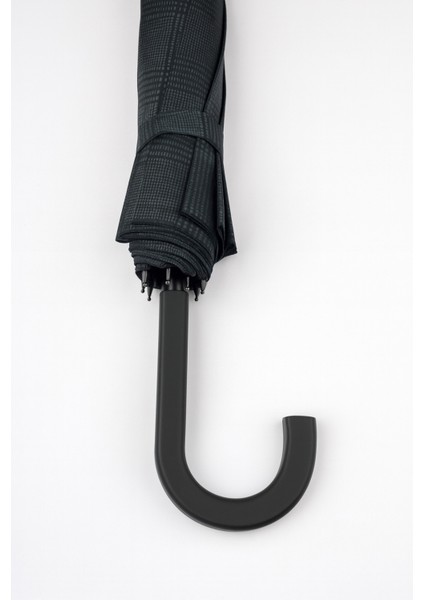 Koyu Yeşil Ekose Desenli 16 Telli Kırılmaz Şemsiye, Sağlam ve Şık Tasarım fırsatları