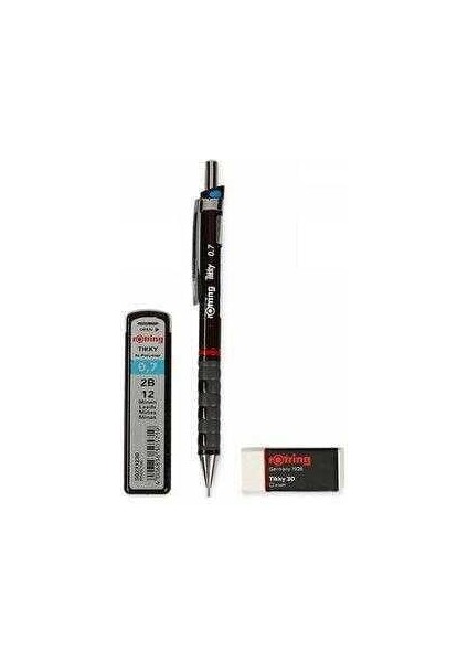 Tikky Okul Seti 0.7 mm Bordo Versatil Uçlu Kalem-Silgi-Uç fiyatları