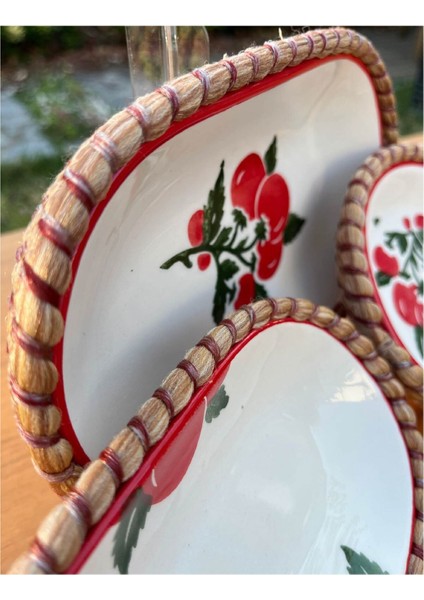 El Yapımı Sunum Kase Seti | Leke Tutmaz | Hasır Görünümlü Ip Kenar Tasarım – 3’lü Sunum Seti fiyatları