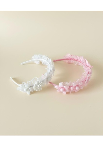 El Yapımı Çiçekli Taç Pembe modelleri