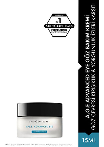 A.G.E Advanced Eye 15 ml Göz Kremi Kavanoz Ambalajlı Tüm Cilt Tiplerine Uygun fiyatları