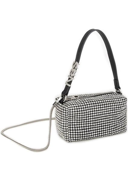 951 Kadın Taşlı Abiye Omuz Çantası Gümüş