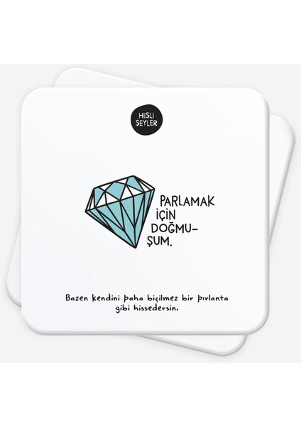 Parlamak Için Doğmuşum 2'li Bardak Altlığı Seti