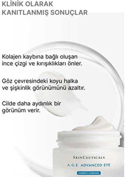 A.G.E Advanced Eye 15 ml Göz Kremi Kavanoz Ambalajlı Tüm Cilt Tiplerine Uygun modelleri