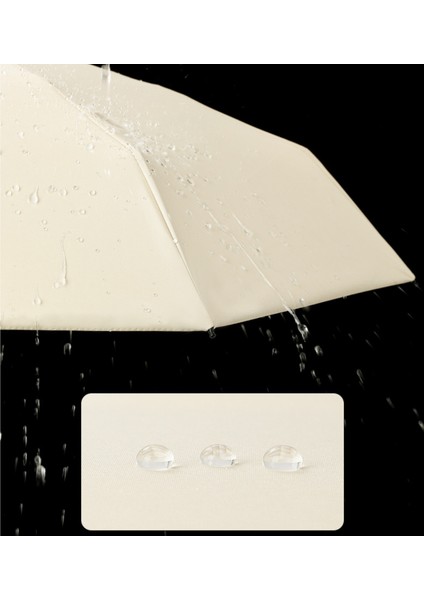 Şemsiye, 6 Telli Mini Cepboy, Kapsüllü, Bej Renk, Kompakt ve Şık Tasarım fırsatları