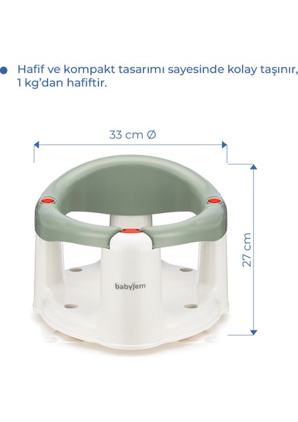 Önden Açılır Banyo & Mama Oturağı Soft Yeşil modelleri