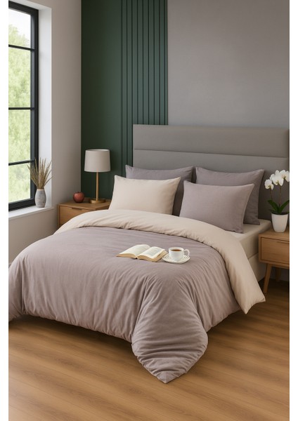 Çift Taraflı Çarşafı Lastikli Tek Kişilik Nevresim Takımı