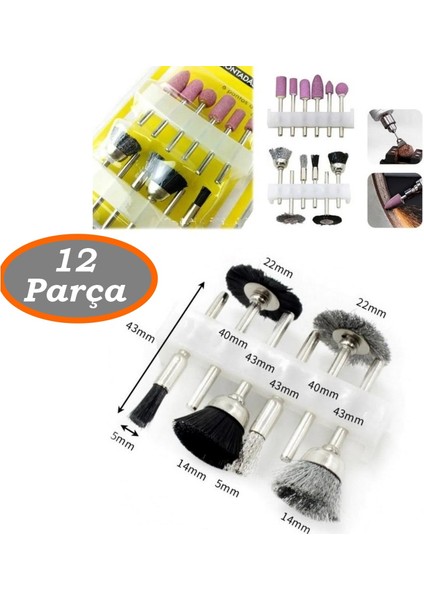 Kalıpcı Mini Taşlama Zımpara Seti Gravür Seti Matkap Ucu Parlatma Parlatıcı Başlıklar Ahşap Oyma