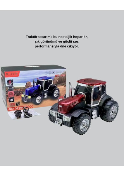 Traktör Tasarımlı Bluetooth Hoparlör 12W Tws Destekli Nostaljik Model - SB001M-47YOZ6 indirimleri