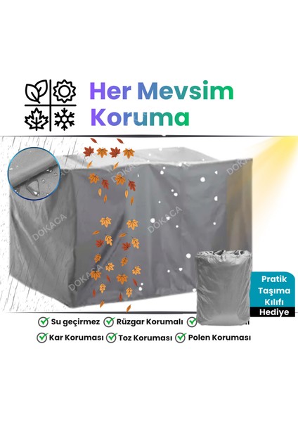Gri 160X100X80 Dış Mekan Mobilya Koruma Örtüsü Bahçe Mobilya Örtüsü Su ve Toz Geçirmez fırsatları