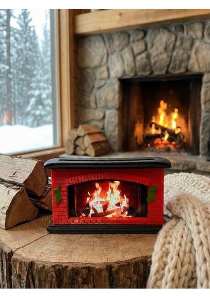 🔥 3D Baskı Dekoratif Mini Şömine Telefon Standı - Kırmızı, Yeşil ve Mavi Renk Seçenekleriyle - Yılbaşı ve Kış Konseptli Masaüstü Dekoru fırsatları