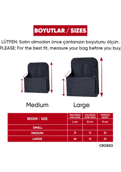 Crosso Sırt Çantası Düzenleyici Organizer Trendorganızer