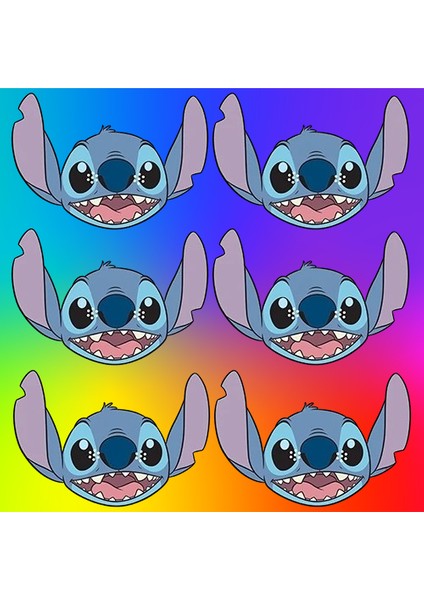 Karton Maske Stitch (Stiç) Temalı Karton Maske 6 Lı Paket Lilo Nun Stitch Karekteri Sadece Maske modelleri