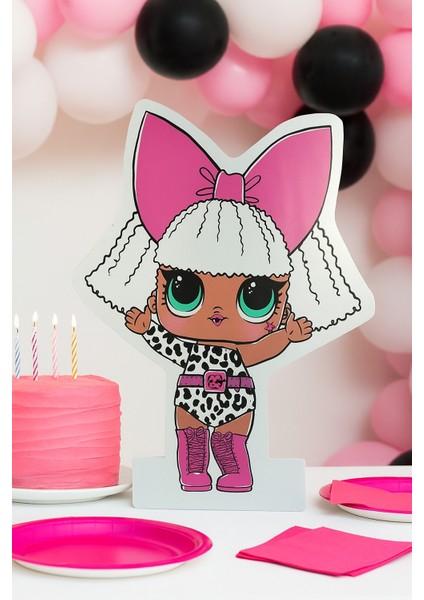 Ayaklı Pano Lol Bebek Diva 50X30 cm Doğum Günü Masa Dekoru Oda Süsü