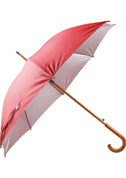 Kırmızı Renkli Otomatik Açılır Fiber Karbon Baston Şemsiye
