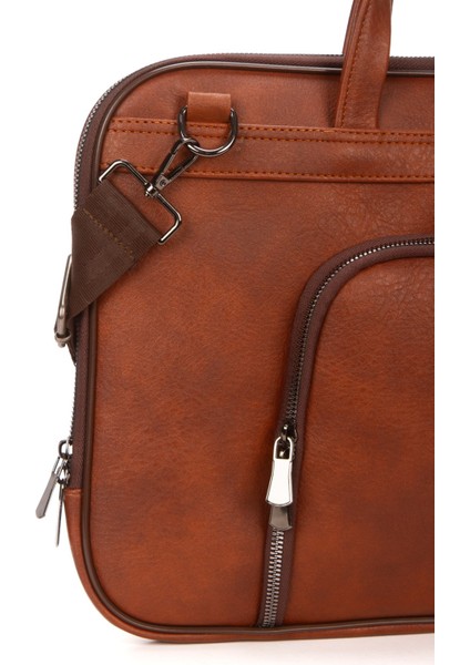 Erkek Taba Suni Deri Deri Evrak ve Laptop Çantası NEWPOLO379 indirimleri