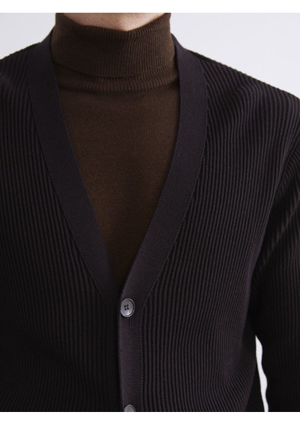 Yeni Sezon Standart Kalıp V Yaka Erkek Triko Hırka modelleri