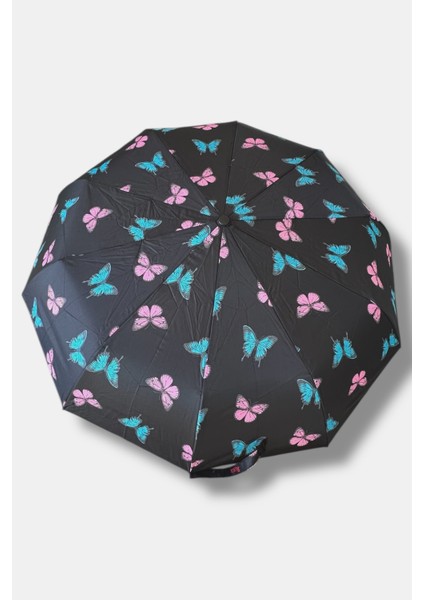 10 Telli Fiber Tel Otomatik Açılır Kapanır Şemsiye Siyah fiyatları