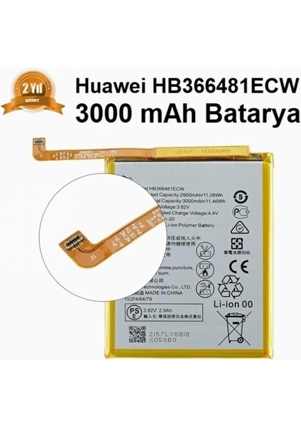 Huawei P10 Lıte P20 Lite Uyumlu Enjoy 7s HB366481ECW 3000 Mah Batarya Pil
