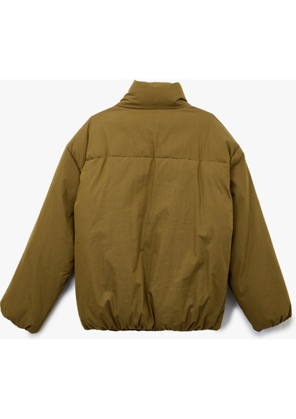 Uzun Kollu Fermuarlı Dik Yaka Kışlık Şişme Mont fiyatları