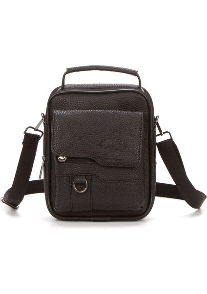 Erkek Siyah Suni Deri Telefon Bölmeli Çapraz El ve Omuz Çantası NEWPOLO378 fiyatları