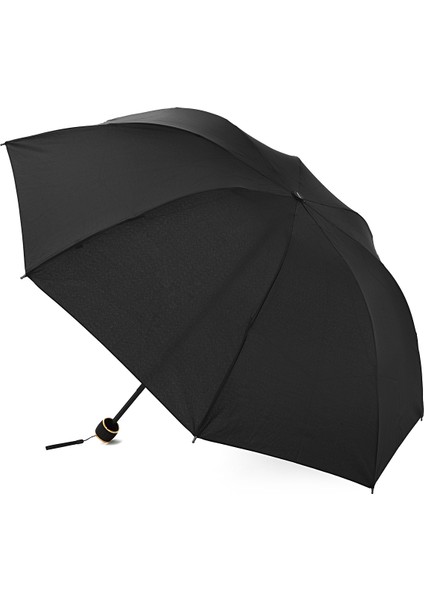 Şık Siyah 8 Tellı Yarasa Model Manuel Şemsiye, Dayanıklı ve Pratik Tasarım