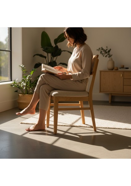 Royal Hasır Sandalye,Ahşap Yemek Sandalyesi,Hazeran Sandalye,Kayın iskelet