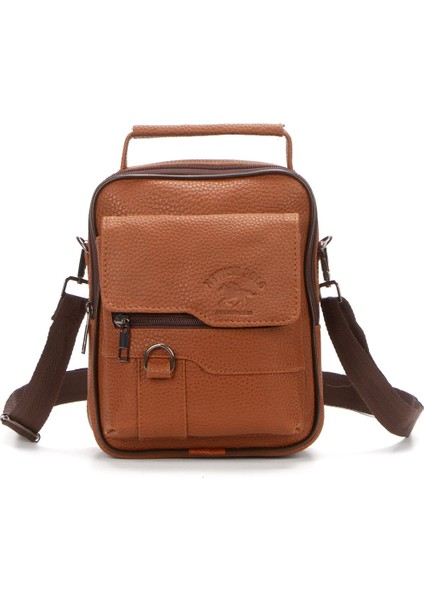 Erkek Taba Suni Deri Telefon Bölmeli Çapraz El ve Omuz Çantası NEWPOLO378 fiyatları