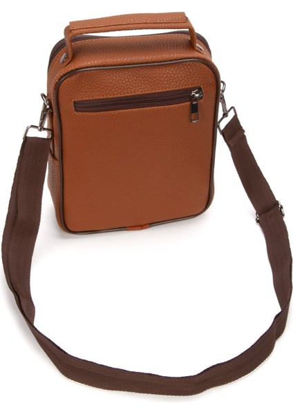 Erkek Taba Suni Deri Telefon Bölmeli Çapraz El ve Omuz Çantası NEWPOLO378 modelleri