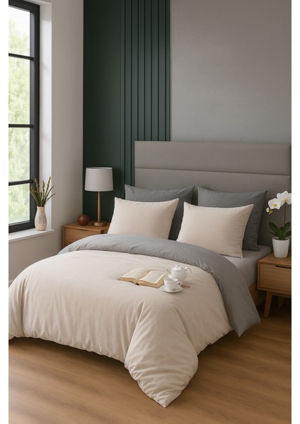 Çift Taraflı Çarşafı Lastikli Tek Kişilik Nevresim Takımı