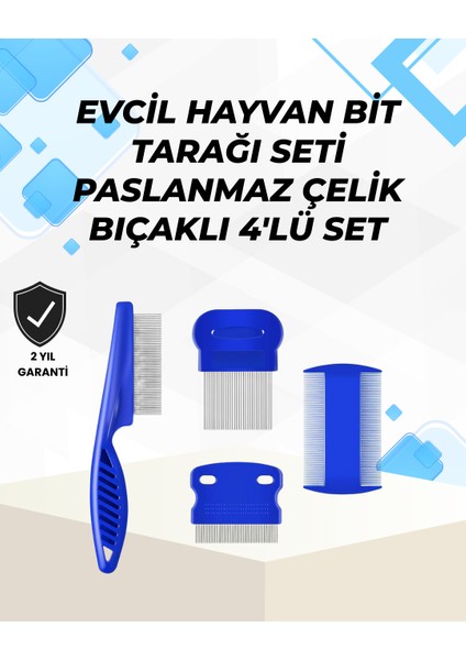 Uzun ve Kısa Tüylü Hayvanlara Özel Bit Tarağı ve Tüy Temizleme Seti - SB001M-47UM61