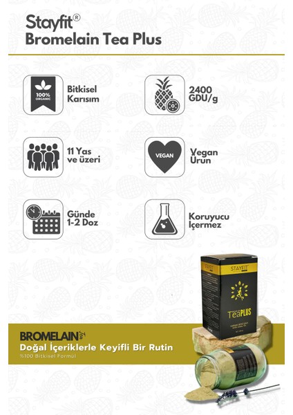 Bromelain Ekstreli 45 Günlük Karışık Bitki Çayı 280 gr fiyatları