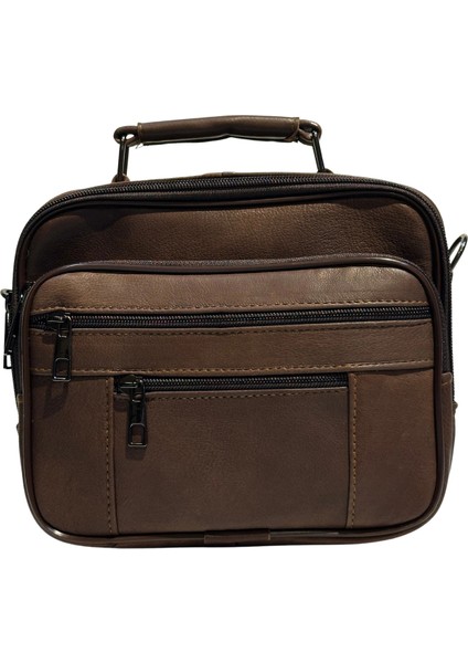 Erkek Hakiki Deri Yatay Kahverengi Orta Boy El Çantası fiyatları