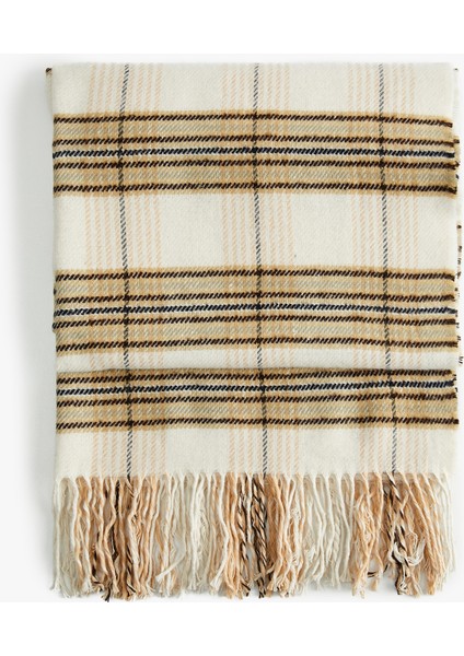 Püsküllü Ekoseli Uzun Atkı fiyatları