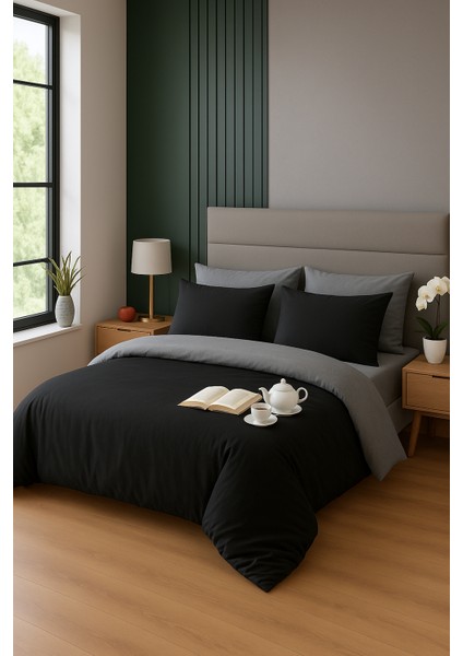 Çift Taraflı Çarşafı Lastikli Tek Kişilik Nevresim Takımı