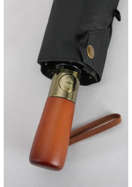 Tam Otomatik Siyah 16 Telli Erkek Şemsiye, Dayanıklı ve Geniş Korumalı