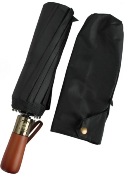 Tam Otomatik Siyah 16 Telli Erkek Şemsiye, Dayanıklı ve Geniş Korumalı fiyatları