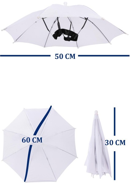 Yazlık Kafa Şemsiyesi, Gölgelik ve Plaj Koruyucu, Beyaz Renk indirimleri
