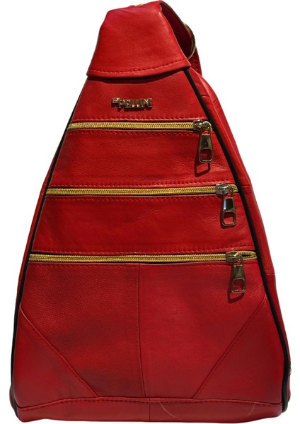 Kadın Hakiki Deri Maymun Model Sırt Çantası Kırmızı modelleri