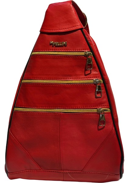 Kadın Hakiki Deri Maymun Model Sırt Çantası Kırmızı indirimleri