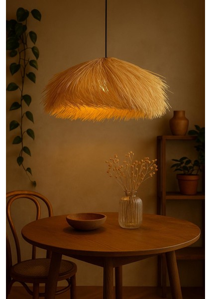 Natura Şık Bohem Bambu Avize