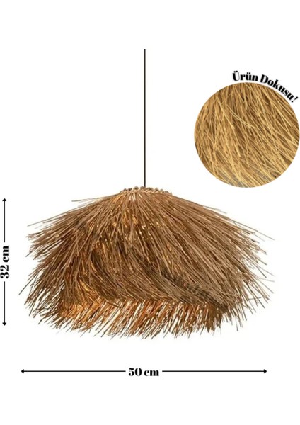 Natura Şık Bohem Bambu Avize modelleri