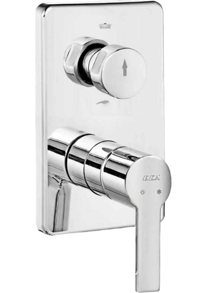 ECA Delta Ankastre Banyo Duş Bataryası Sıvaüstü 2 Yollu - 102167207-KDE-