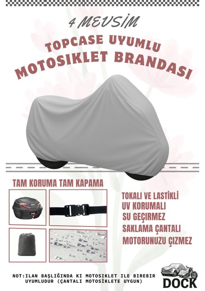 Gri Bmw R 80 Rt Çanta Uyumlu Motosiklet Brandası(4 Mevsim)